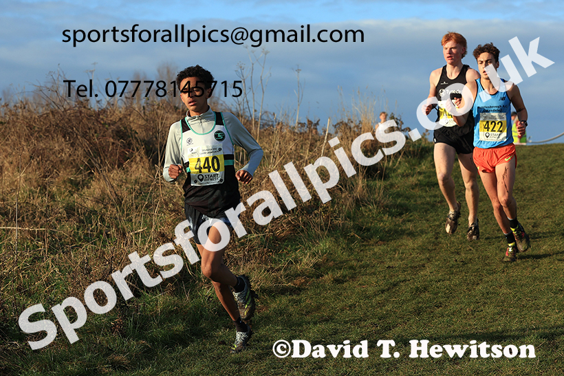 Mens under-17s 2024 NECAA Cross Country Champs., Temple Park, South Shields. Photo: David T. Hewitson/Sports for All Pics